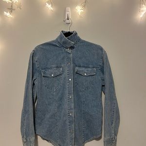 Oversized denim long sleeve